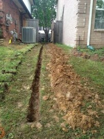 Completed drainage layout